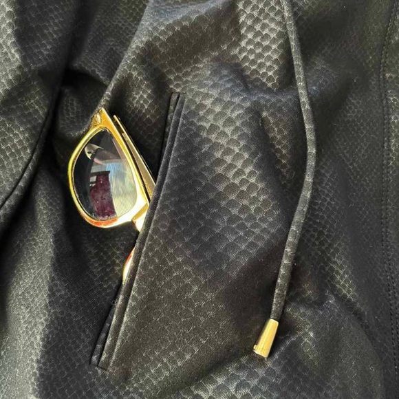 Soca St‎ John Black Zip and Snap Front Fabric Rain Jacket - Picture 2 of 7